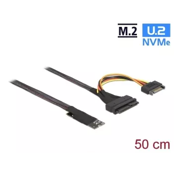 DeLOCK M.2 Key M į U.2 SFF-8639 NVMe adapteris su 50 cm laidu