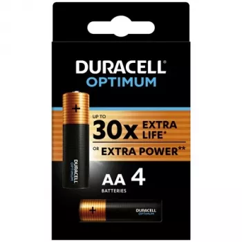 Duracell Optimum AA LR6 baterijos lizdinėje pakuotėje 4 vnt