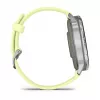 Garmin Venu 4 45 mm 010-03014-02 išmanusis laikrodis, sidabrinės spalvos su citrininiu silikono dirželiu