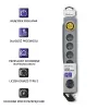 Apsauginis įtampos filtras Qoltec 50165 Pilka 6 kištukiniai lizdai 230 V 1,8 m
