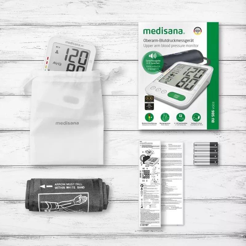 Medisana BU 586 Viršutinės rankos automatinis kraujospūdžio matuoklis 2 vartotojams
