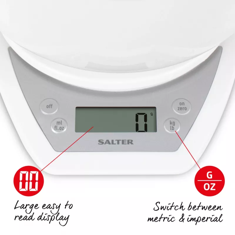 Virtuvinės elektroninės svarstyklės Salter 1024 WHDR