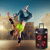 Nešiojamas Bluetooth karaoke garsiakalbis MANTA SPK0803B140 140W, su baterija, MIC/USB/microSD, FM, ekvalaizeriu, ratais
