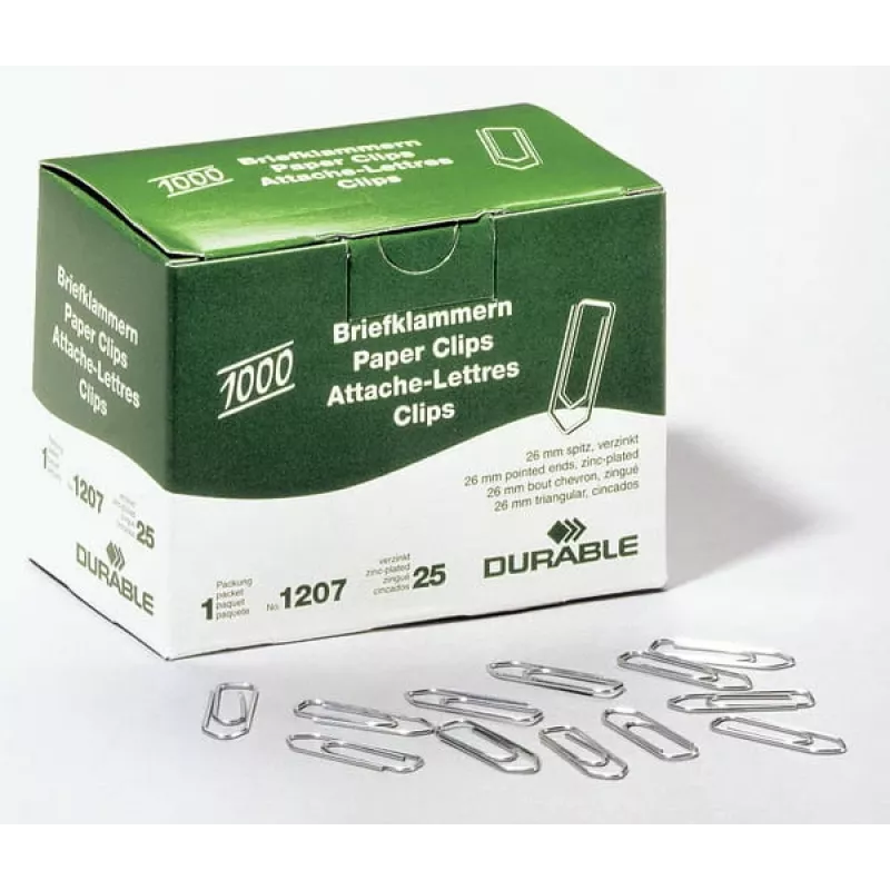 Popieriaus segtukai Metal Durable 120725 1000 vnt