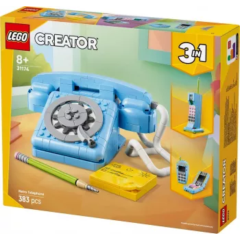 LEGO Creator 3-in-1 31174 Retro Telefonas konstravimo rinkinys, 383 detalės, 8+ metai, 70×110×150 mm