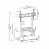 Gembird TVS-100F-01 grindinis stovas monitoriui 2,54 m (100 inch) juodas