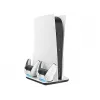 EgoGear SCC5-P5-WH Įkrovimo sistema, PlayStation 5, balta, laidinė, 258 mm, 53 mm