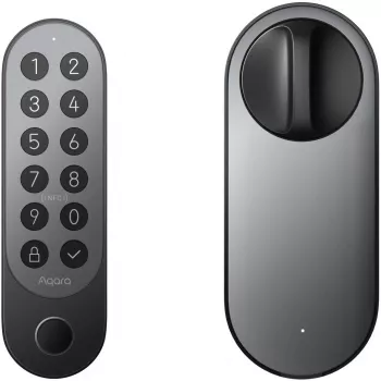 Aqara EL-D02D-B išmaniosios durų spynos rinkinys su Bluetooth, kodu, RF kortele