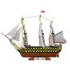 Konstruktorius Cobi HMS Victory – 2517 detalių, detalus istorinis burlaivio modelis