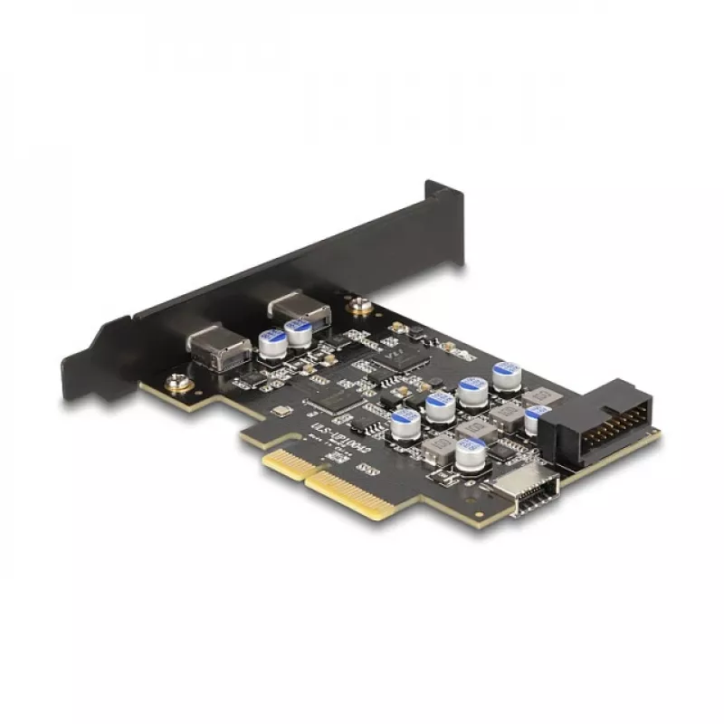 PCI Express x4 kortelė DELOCK 90345 su 2 išoriniais USB Type-C prievadais