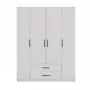 Topeshop ROMANA 160 BIEL KPLB bedroom wardrobe/closet 11 shelves 4 durelės(s) baltas