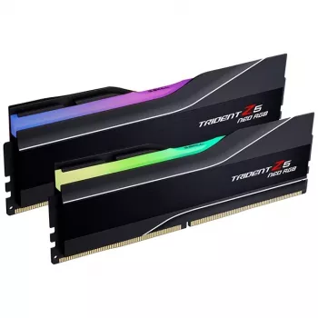 G.Skill Trident Z5 Neo RGB - DDR5 - Kit - 32GB: 2 x 16GB - DIMM 288-PIN - 6400 MHz / PC5-51200 - CL32 - on-die ECC - mattschwarz (F5-6400J3239G16GX2-T