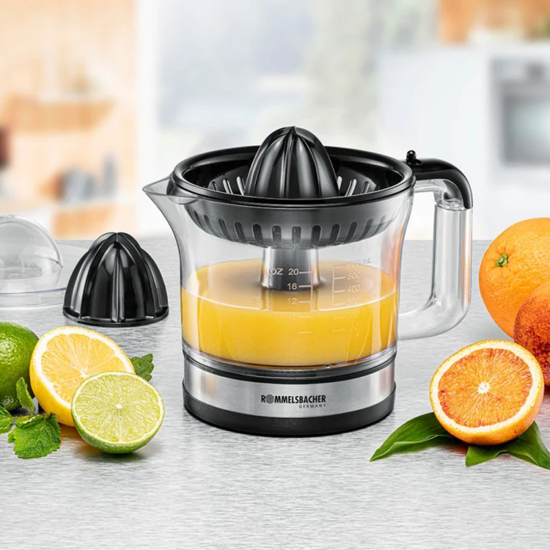 Rommelsbacher Citrus Press 30 W, 600 ml, su dviem spaudimo kūgiais (ZP 50)