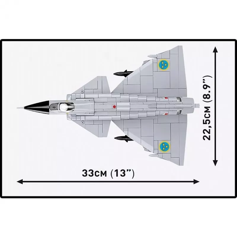 Cobi blokelių rinkinys Saab AJ 37 Viggen, 881 detalės