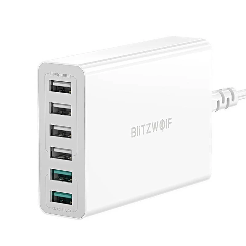 BlitzWolf BW-S15 60 W USB įkroviklis su 6 prievadais