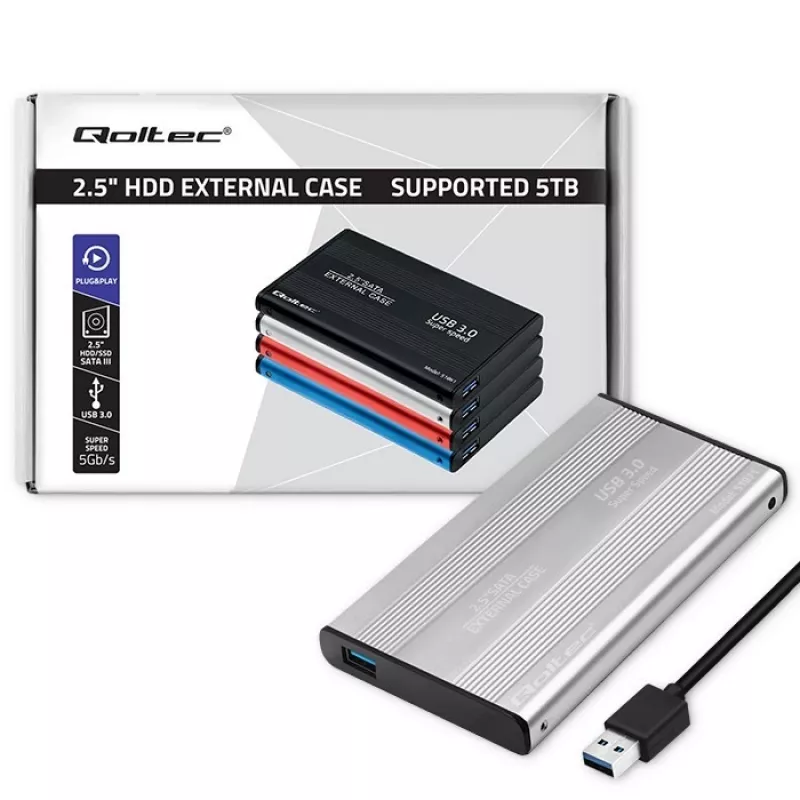 Kietojo disko dėklas HDD SSD 2.5 colio SATA3, USB 3.0