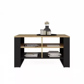 Stalikas kavos stalas Topeshop STOLIK KAWOWY ŁAWA MODERN 4P Dąb Artisan Czern