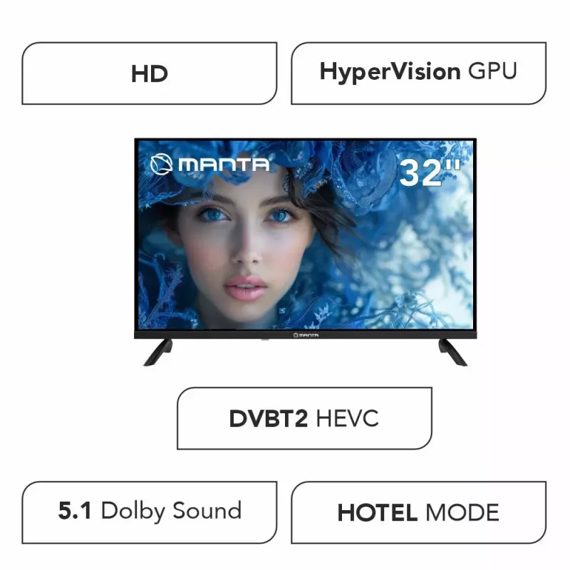 LED televizorius MANTA MATV001LHN32 32 colių HD Ready