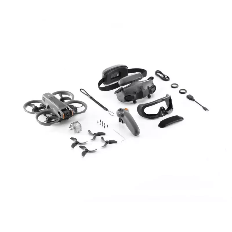 DJI Avata 2 „Fly More Combo“ (1 baterija) – 4 rotoriai, 12 MP, 3840 x 2880 pikselių, juoda
