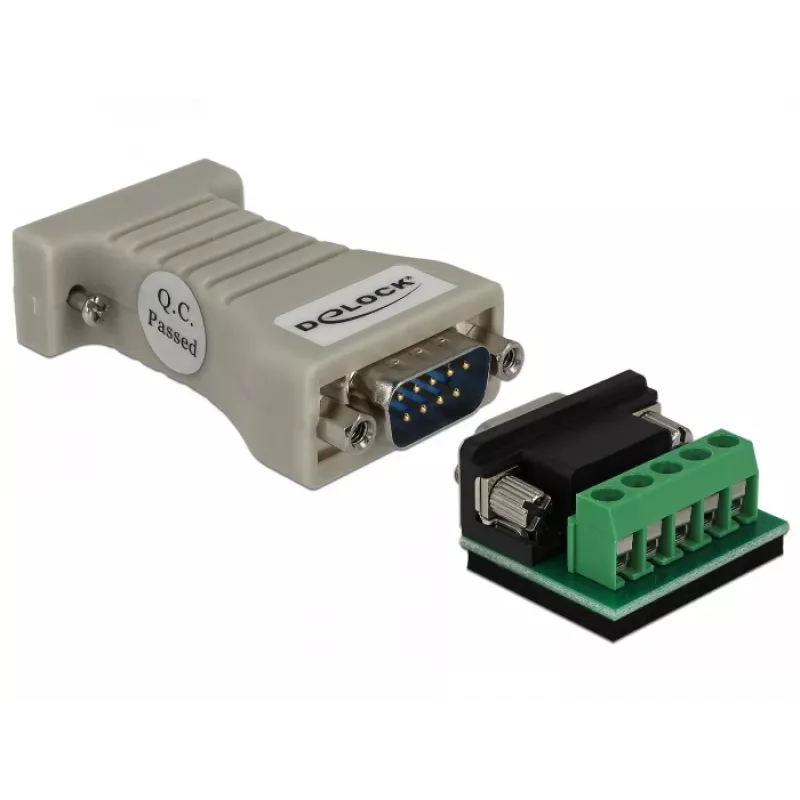 Delock 62920 serijinis konverteris RS-232 DB9 lizdas į RS-422/485 DB9 kištukas, ESD 15 kV