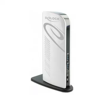 USB dokų stotelė DeLOCK 87771 Dviguba HDMI Full-HD USB 3.2 LAN Garsas