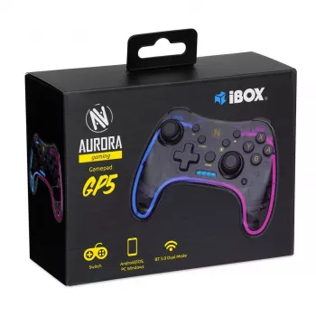 iBox IGP5 žaidimų valdiklis juodas Bluetooth valdymo pultas analoginis / skaitmeninis Android, Nintendo Switch, Nintendo Switch Lite, Nintendo Switch OLED, PC, iOS