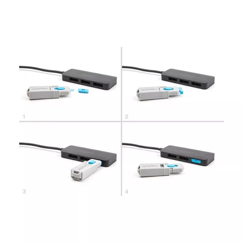 DeLOCK 20927 4 vnt. DisplayPort jungčių blokavimo rinkinys su užrakinimo įrankiu
