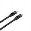 USB-C kabelis Unitek C14100ABK01-2M — 2 m, 100 W galios perdavimas, 40 Gbps duomenų perdavimas
