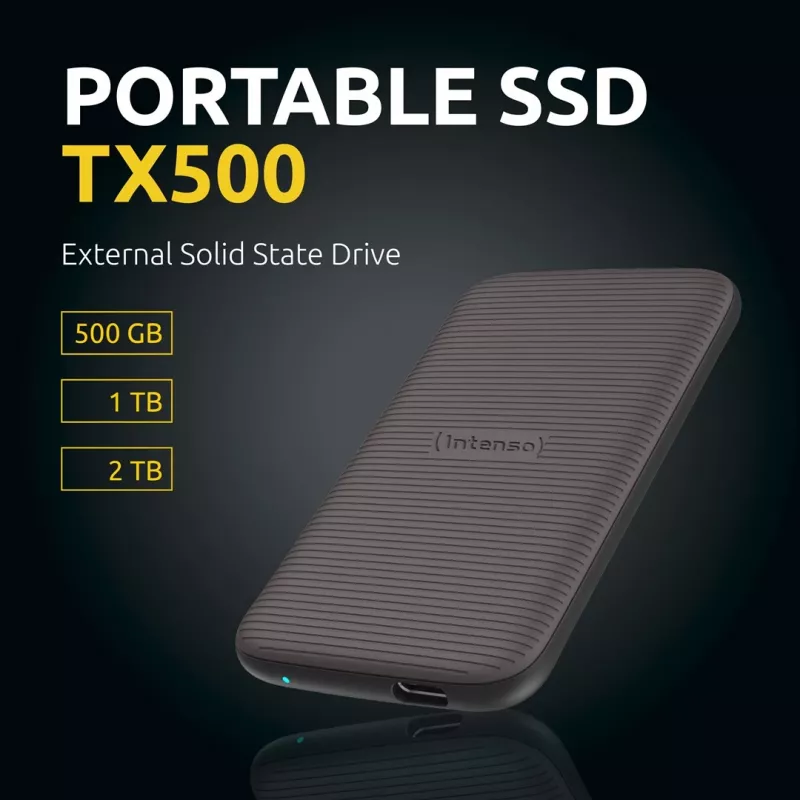 Išorinis SSD diskas Intenso TX500 1TB USB Type-C 3.2 Gen 2 Ruda