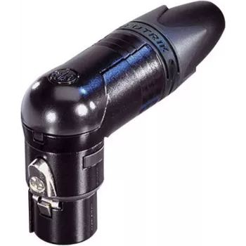 Neutrik XLR jungties lizdas, kampuotas, 7 kontaktų, juodas NC7FRX-B 1 vnt.