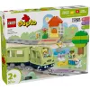 Traukinukų rinkinys LEGO DUPLO Interaktyvi nuotykių geležinkelis 10427, 57 dalių, 2 minifigūrėlės, nuo 2 metų