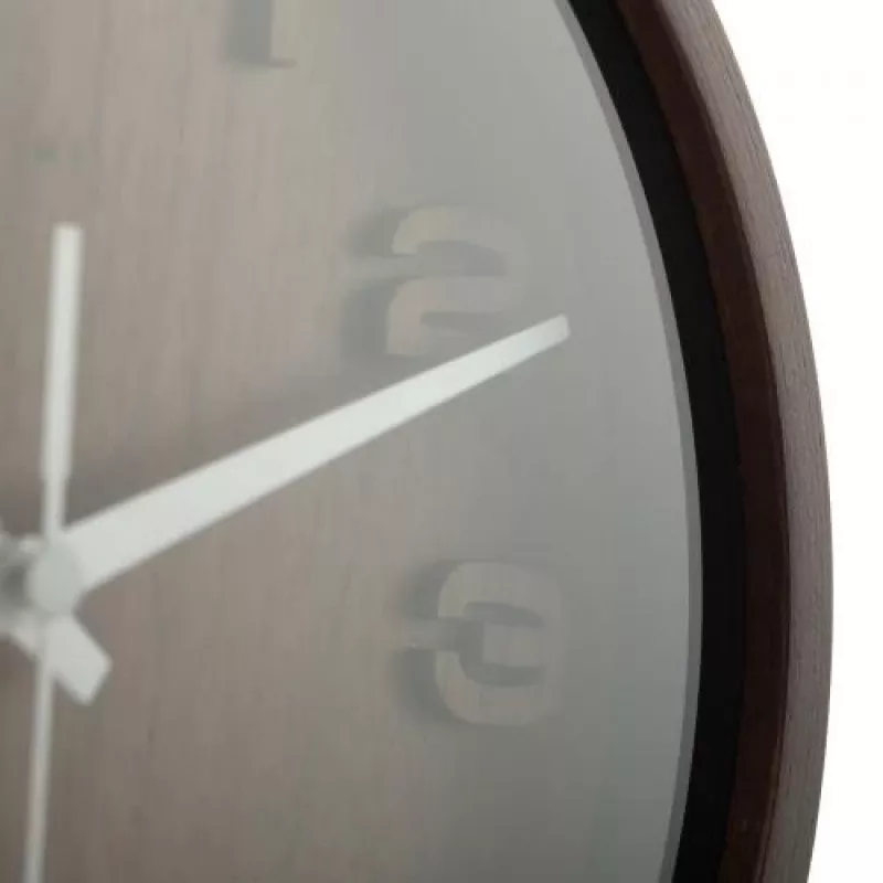 NeXtime klok 5192gs Wood Wood Small sieninis laikrodis, 22x20 cm, medinis, pilkas