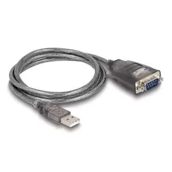 DeLOCK 61400 keitiklis USB A – RS-232 juodas