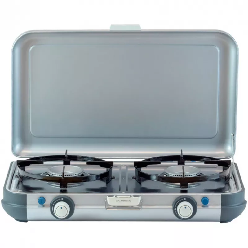 Nešiojama dujinė kaitlentė Campingaz 2213311 – 2 zonos, 5,4 kg, 490×350 mm, juoda/pilka/sidabrinė