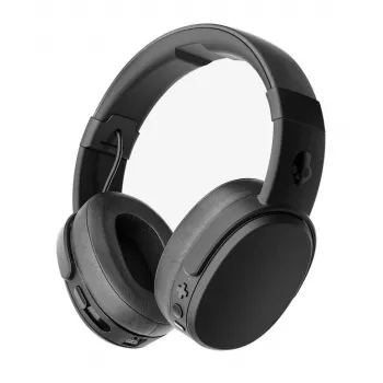 Ausinės Skullcandy Crusher Wireless juodos, binauralinės uždaro tipo, Bluetooth ir 3.5 mm, sulankstomos, 40 h baterija