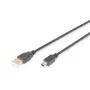 ASM AK-300108-018-S ASSMANN Laidas USB 2.0 HighSpeed Canon Tip USB A / miniUSB B (5 kontaktų) kištukas 1,8m