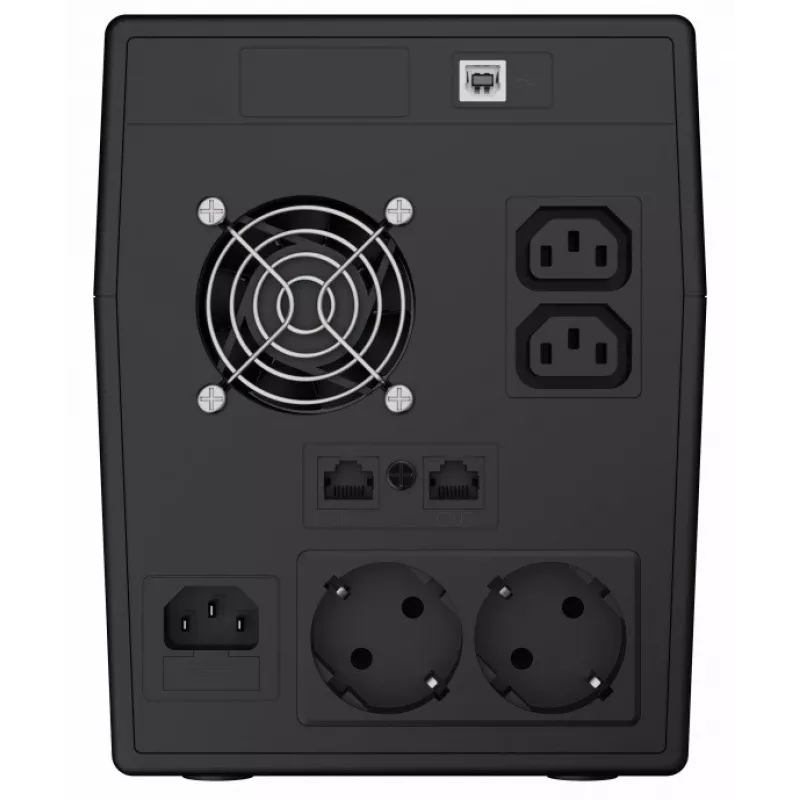 Nepertraukiamo maitinimo šaltinis Green Cell UPS09 — Line-Interactive 3 kVA / 1400 W, 230 V, LCD, Bokštas, 5x F tipo lizdai