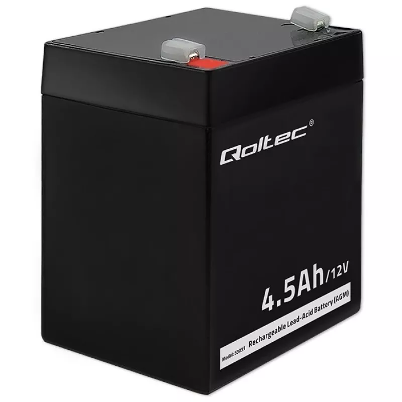 Qoltec AGM akumuliatorius (12 V, 4,5 Ah)