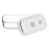 ZWILLING Fresh & Save 36803-003-0 stiklinių vakuuminių konteinerių rinkinys, stačiakampiai, 3 vnt. (S/M/L, 0,35/0,75/1,6 L), borosilikatinis stiklas, tinka mikrobangėje, orkaitėje ir indaplovėje, pilka/skaidru