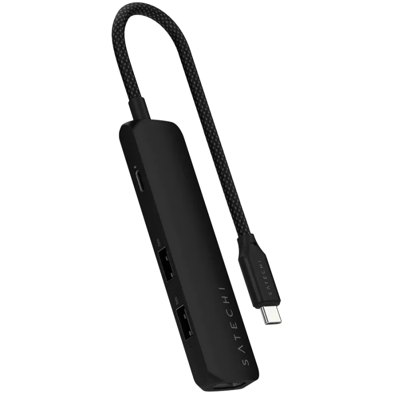 Satechi ST-P4SK USB-C 4-in-1 Slim Multiport Adapter 10 Gbit/s juodas