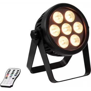 LED prožektorius EUROLITE 4C-7 Silent Slim 7W RGB