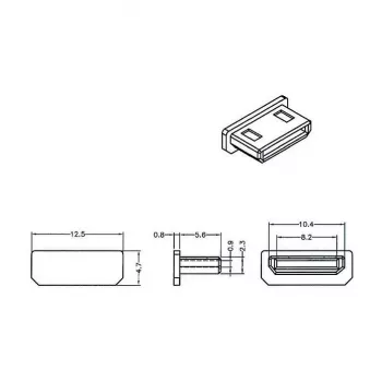 Apsauginis HDMI mini-C lizdo dangtelis DeLOCK 64028