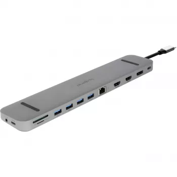 ALLNET PSUC2501 USB-C stotelė su 6 prievadais, 4K, 100W PD