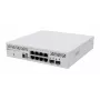 Valdomas L3 jungiklis MikroTik CRS310-8G+2S+IN — 8× 2,5G RJ-45, 2× SFP+, PoE, 1U stelažinis, baltas