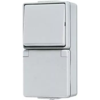 JUNG 676 W – Baltas jungiklis – 250 V – 10 A – 70 mm – 47 mm