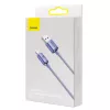 Baseus Crystal Shine laidas USB į Lightning, 2,4A, 2m (violetinis)