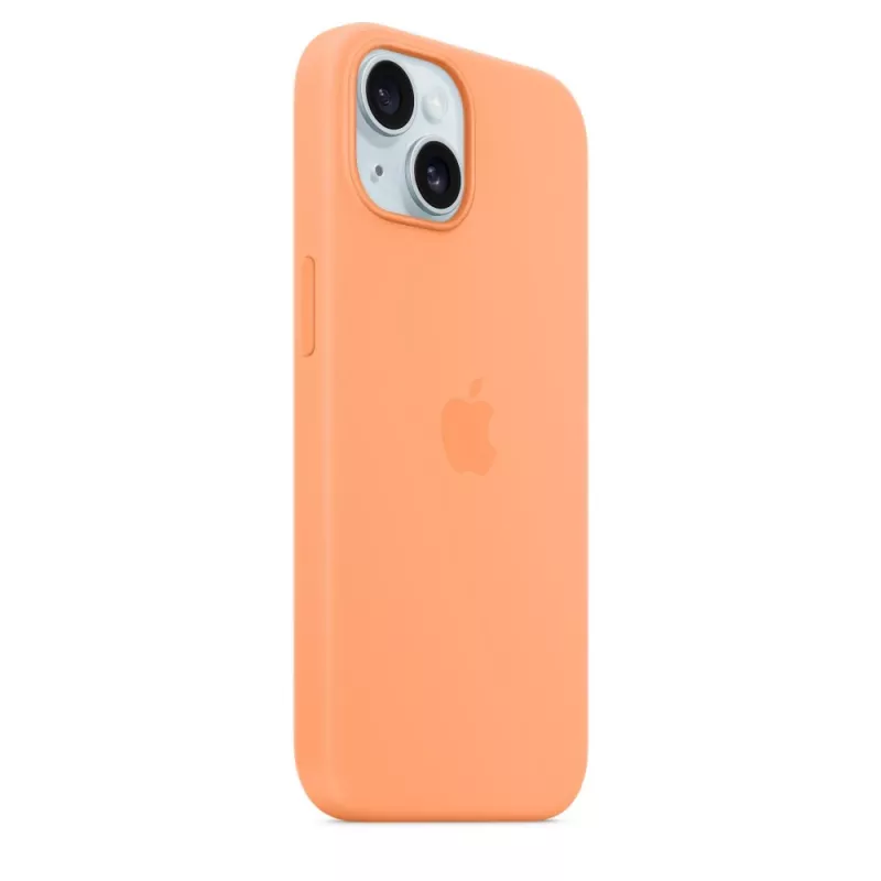 Apple iPhone 15 Silikoninis dėklas su MagSafe - Oranžinis Sorbetas