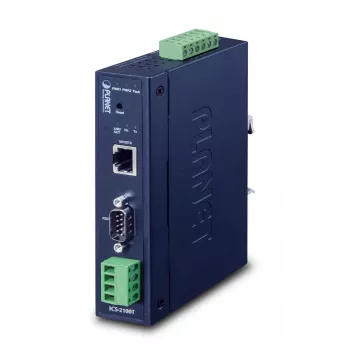 Pramoninis 1 prievado serijinis serveris PLANET ICS-2100T IP30