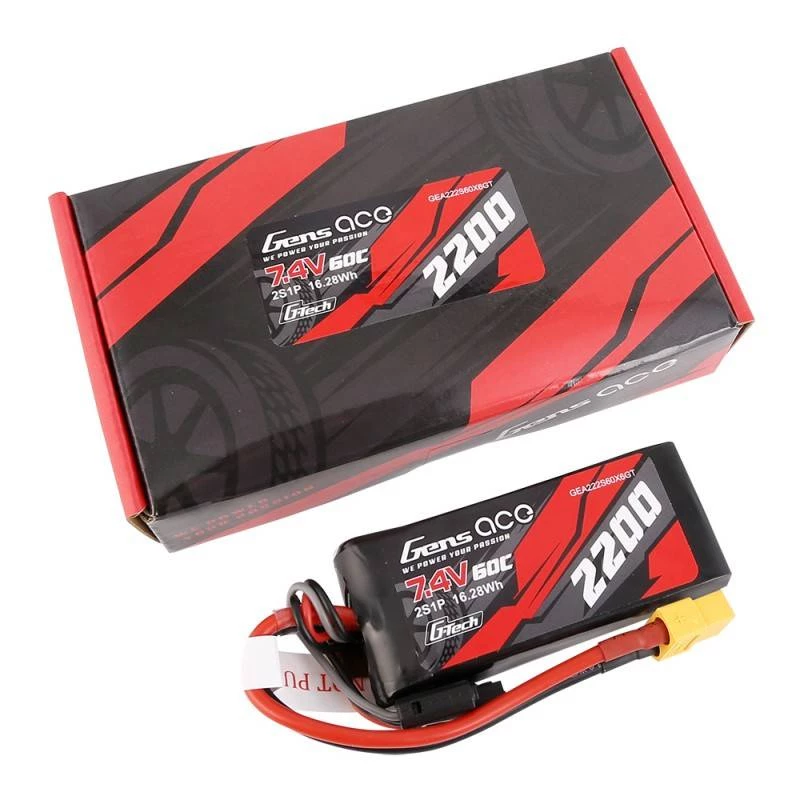Gens ace G-Tech 2200mAh 7.4V 60C 2S1P LiPo akumuliatorius