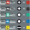 Kraftform compact Stubby Magazin 1 Bit-Set (juoda/žalia, 7 dalių)